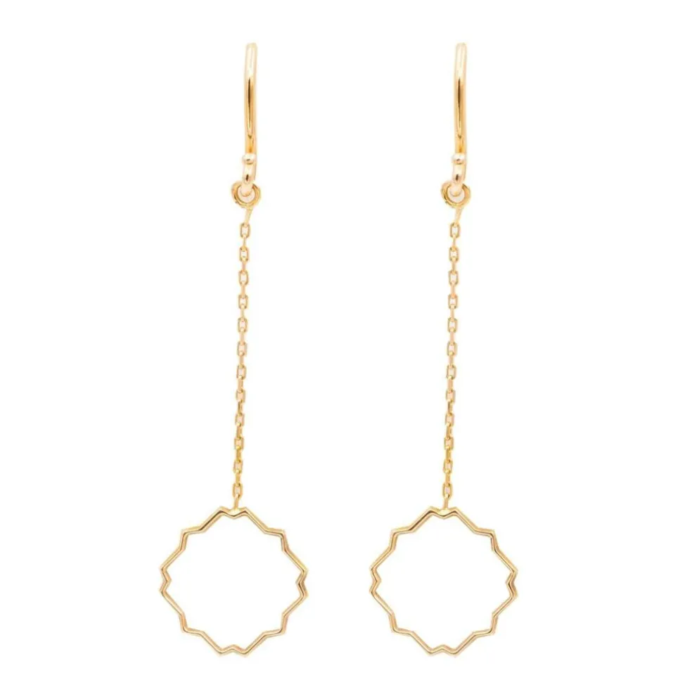 Boucles d'oreilles Transparence Or rose