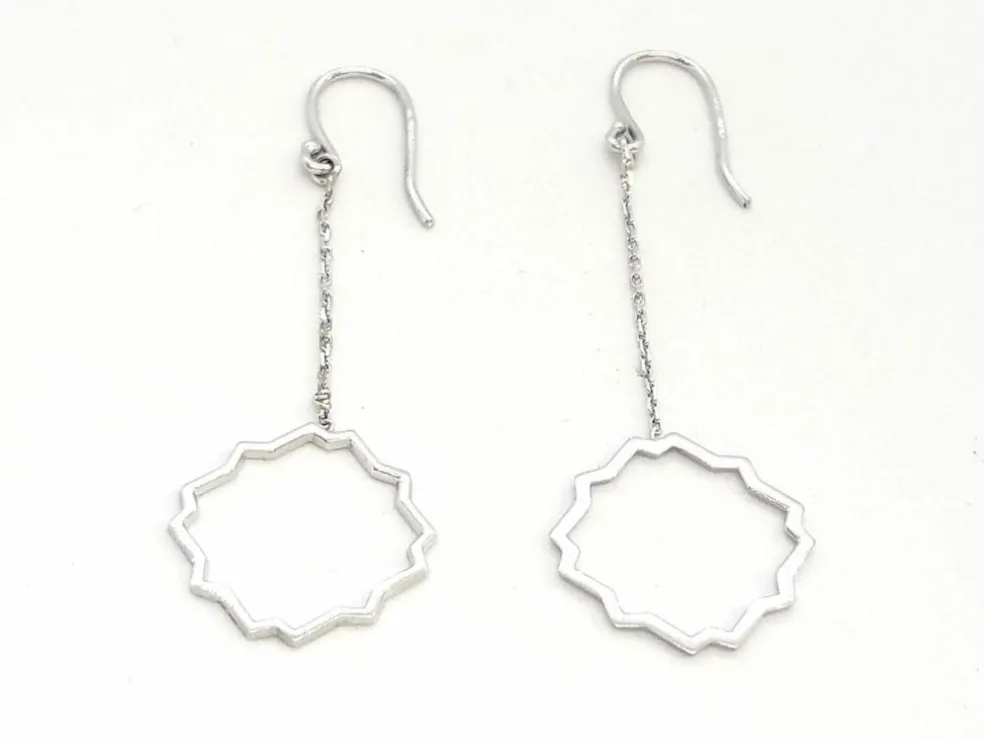 Boucles d'oreilles Transparence Or blanc