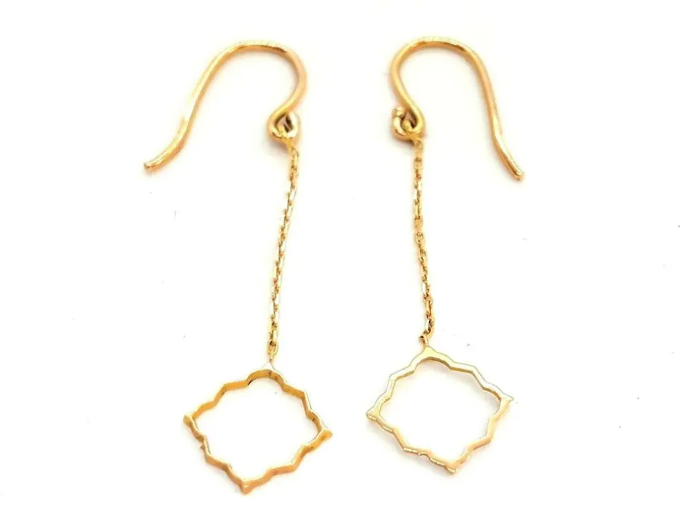 Boucles d'oreilles Transparence Or rose
