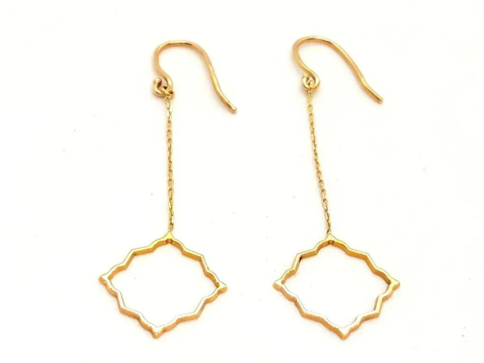Boucles d'oreilles Transparence Or rose