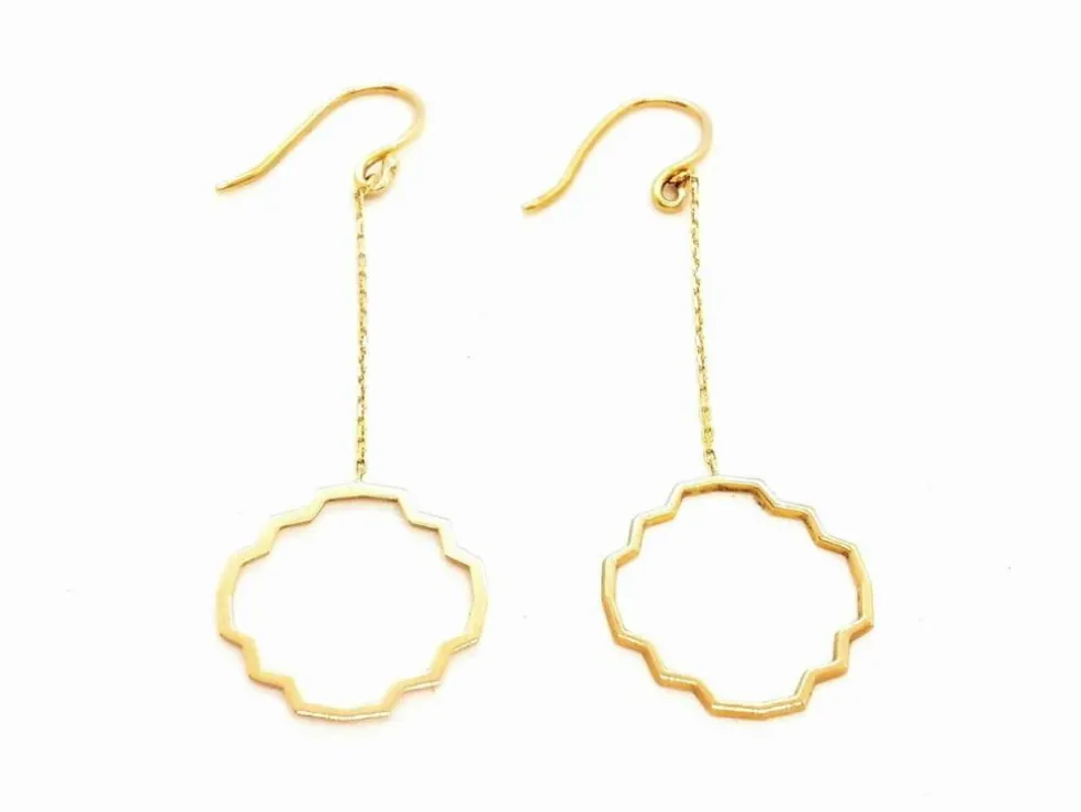 Boucles d'oreilles Transparence Or rose