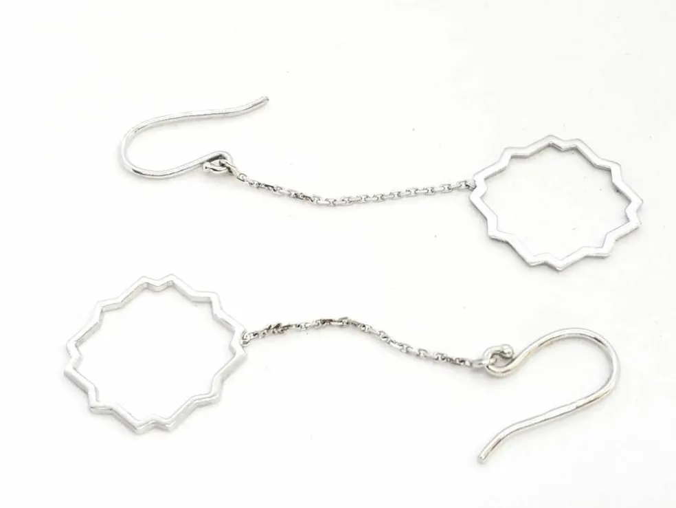 Boucles d'oreilles Transparence Or blanc