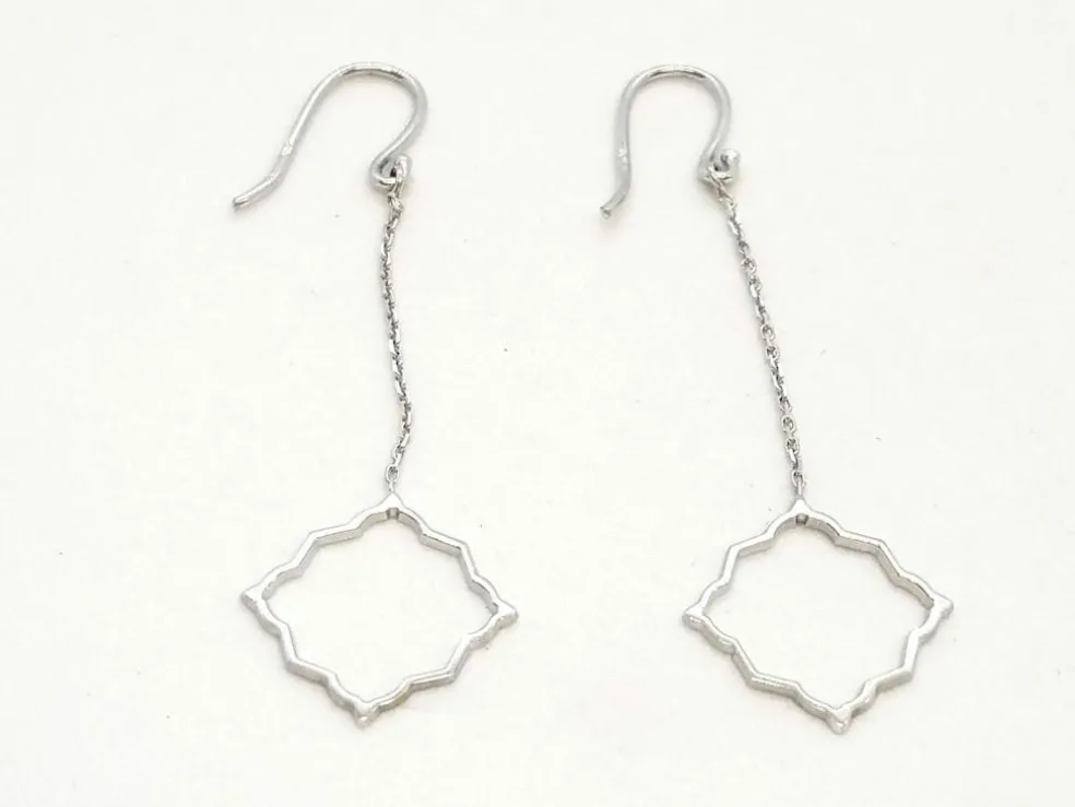 Boucles d'oreilles Transparence Or blanc