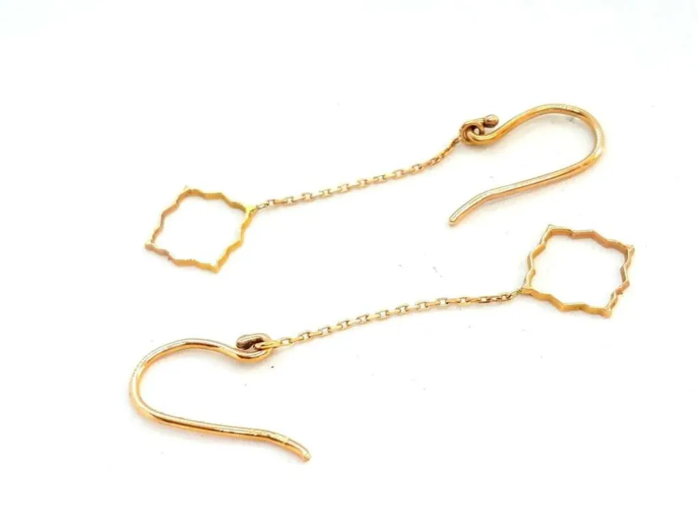 Boucles d'oreilles Transparence Or rose