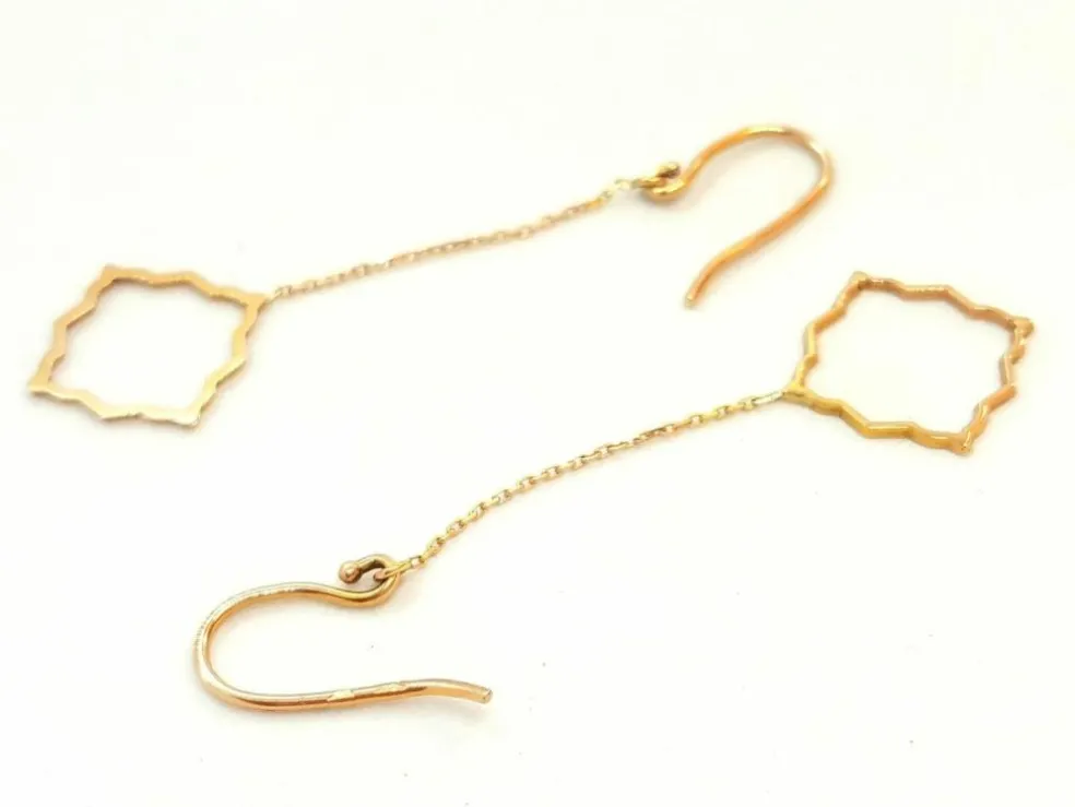 Boucles d'oreilles Transparence Or rose