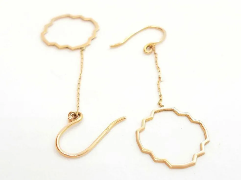 Boucles d'oreilles Transparence Or rose