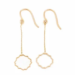 Boucles d'oreilles Transparence Or rose