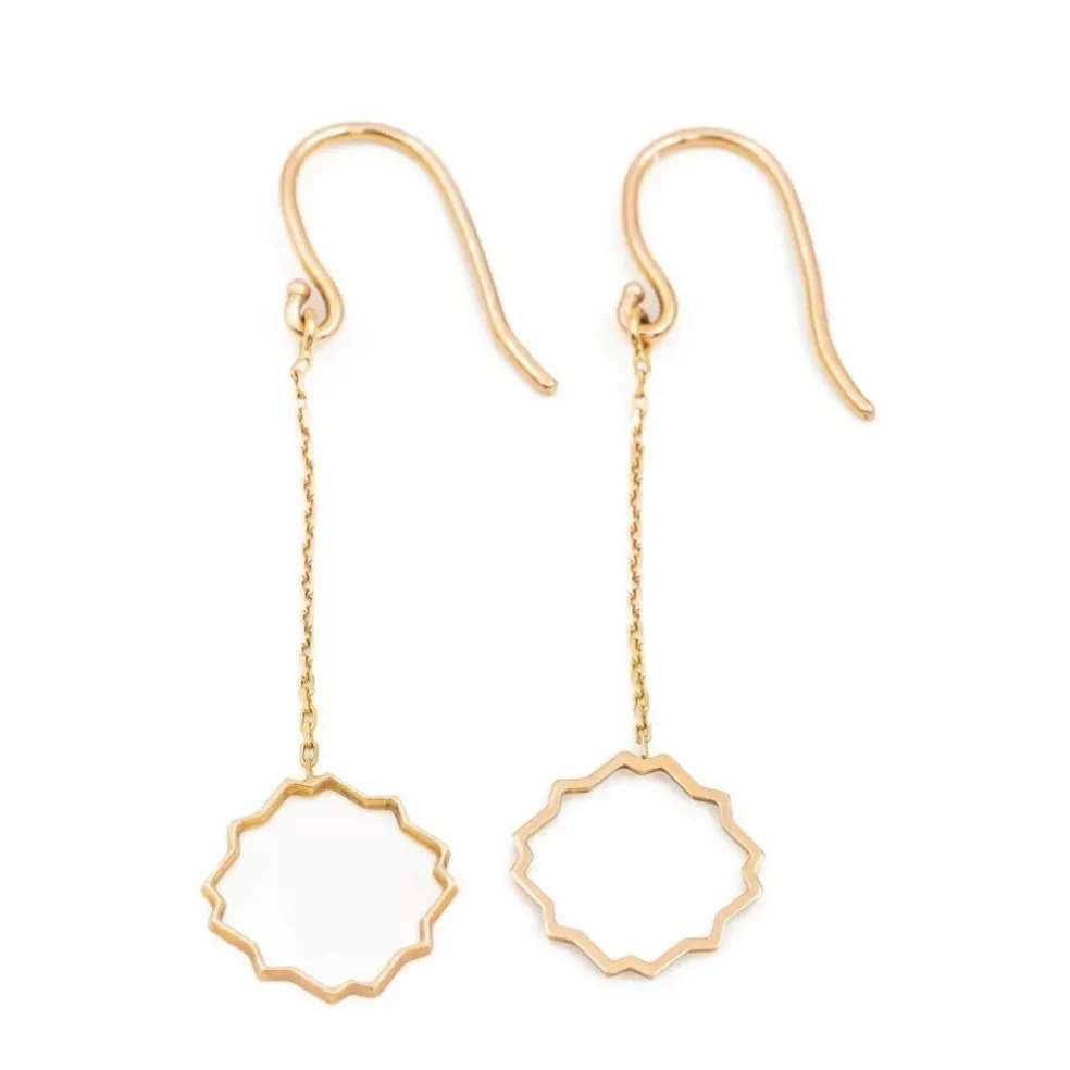 Boucles d'oreilles Transparence Or rose