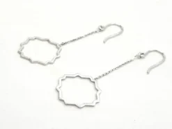 Boucles d'oreilles Transparence Or blanc