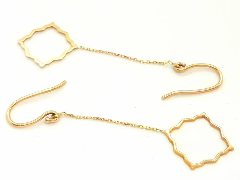 Boucles d'oreilles Transparence Or rose