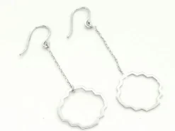 Boucles d'oreilles Transparence Or blanc