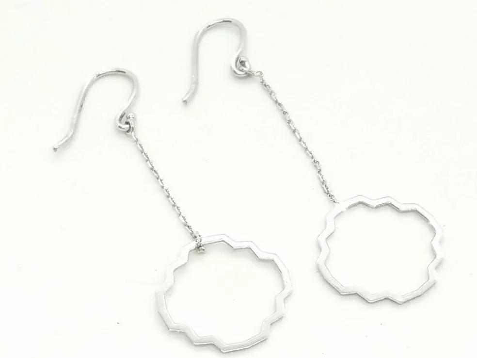 Boucles d'oreilles Transparence Or blanc