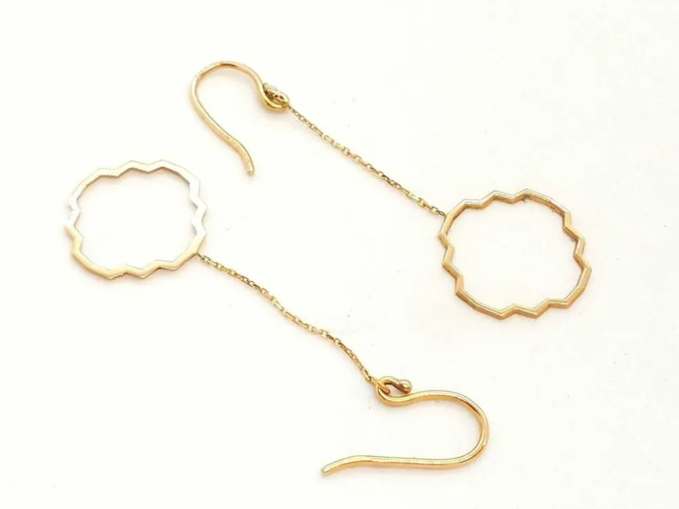 Boucles d'oreilles Transparence Or rose