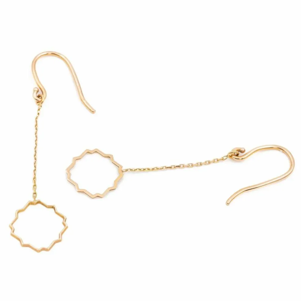 Boucles d'oreilles Transparence Or rose