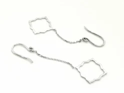 Boucles d'oreilles Transparence Or blanc