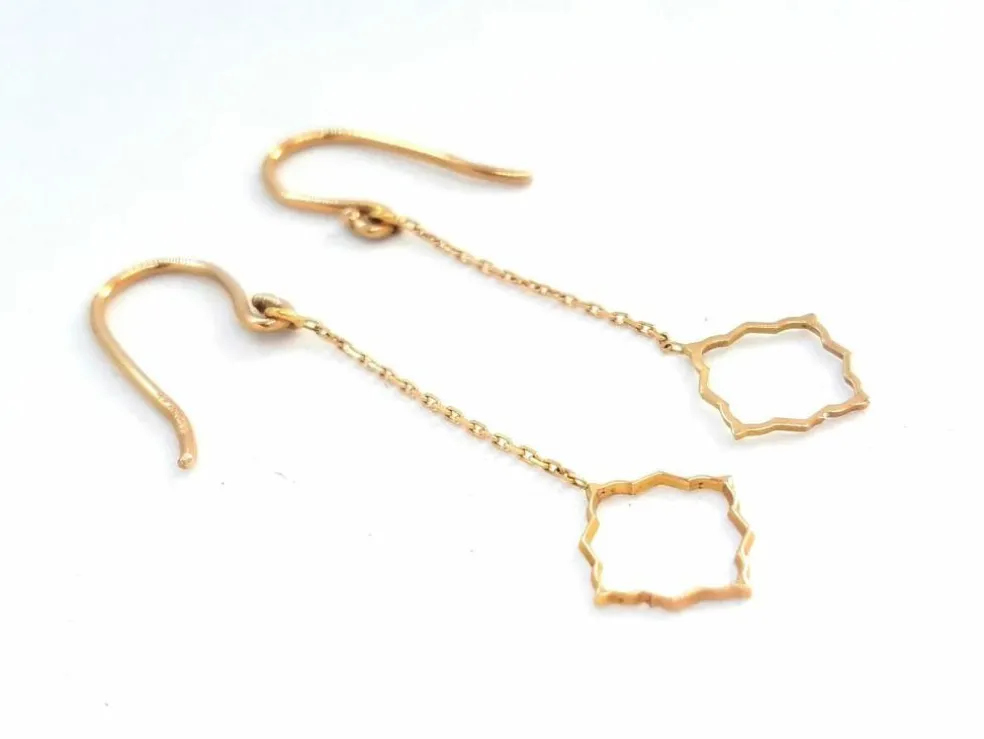 Boucles d'oreilles Transparence Or rose