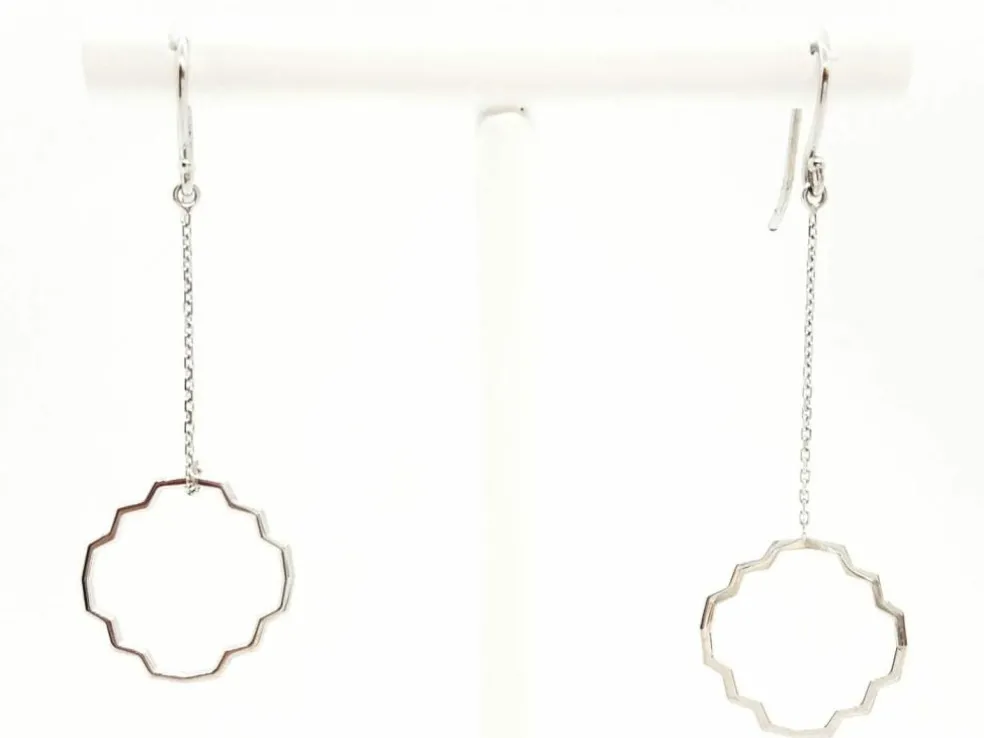 Boucles d'oreilles Transparence Or blanc