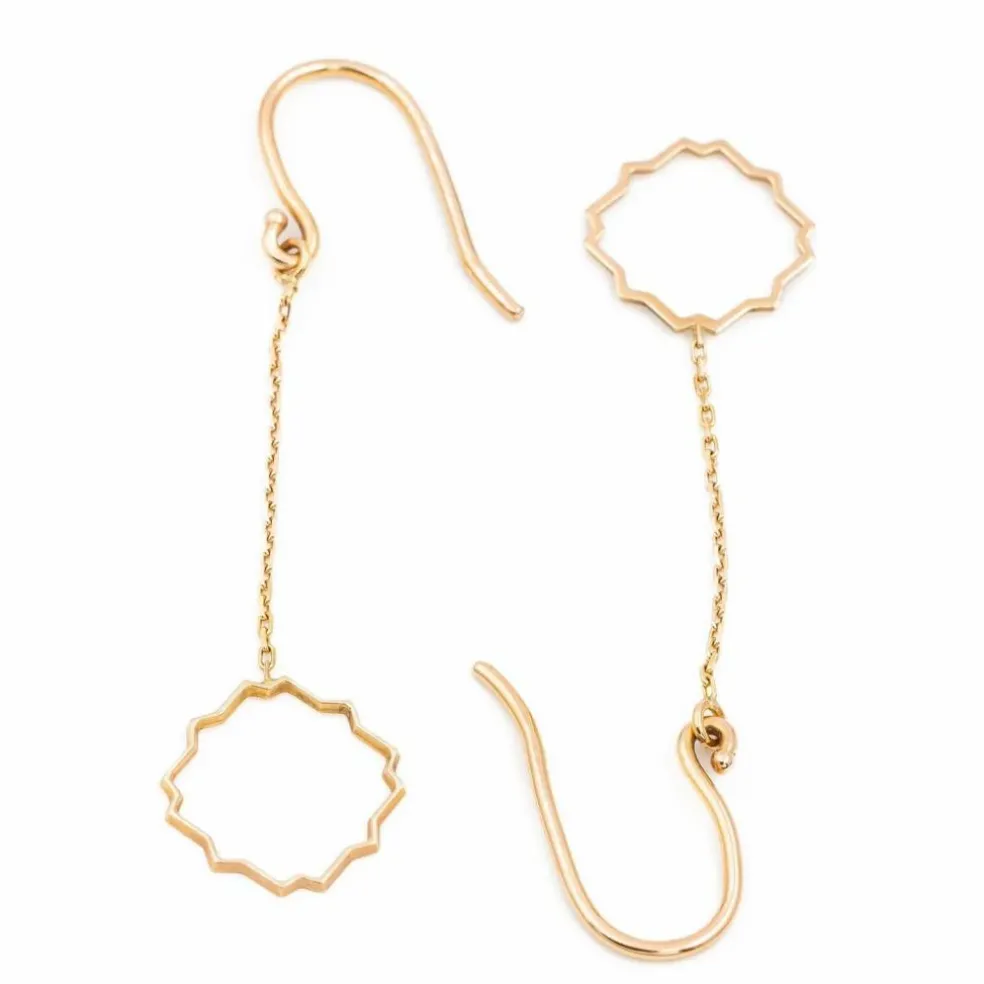 Boucles d'oreilles Transparence Or rose
