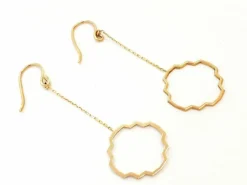 Boucles d'oreilles Transparence Or rose