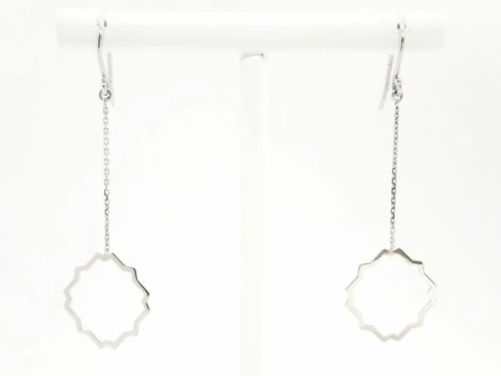 Boucles d'oreilles Transparence Or blanc