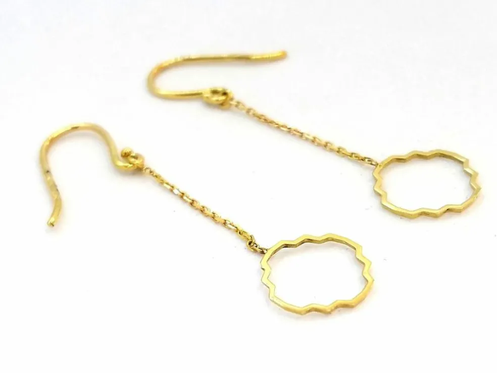 Boucles d'oreilles Transparence Or jaune