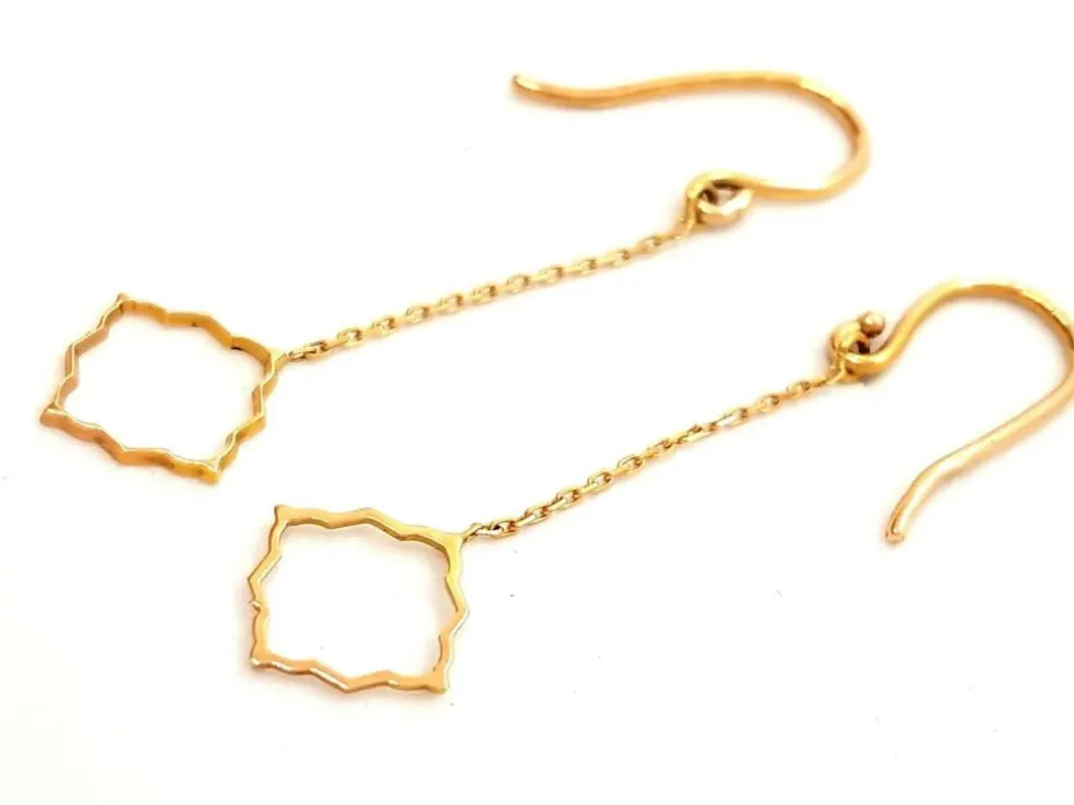 Boucles d'oreilles Transparence Or rose