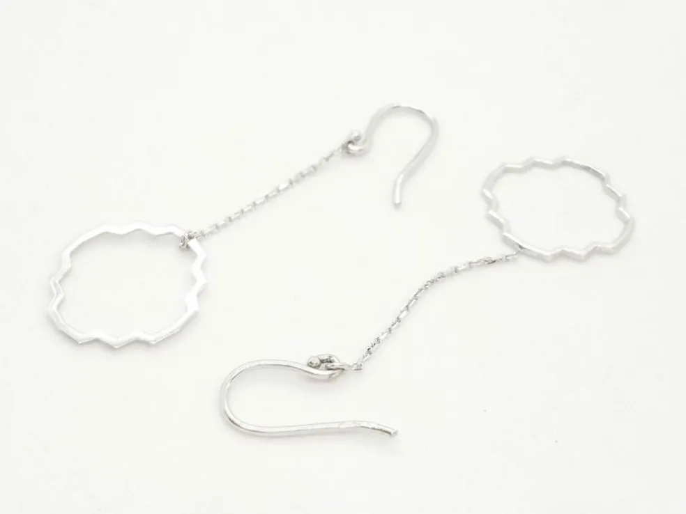 Boucles d'oreilles Transparence Or blanc