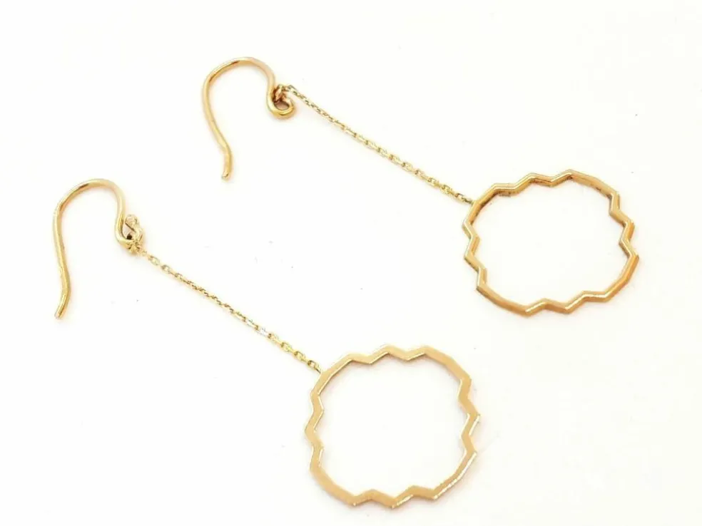 Boucles d'oreilles Transparence Or rose