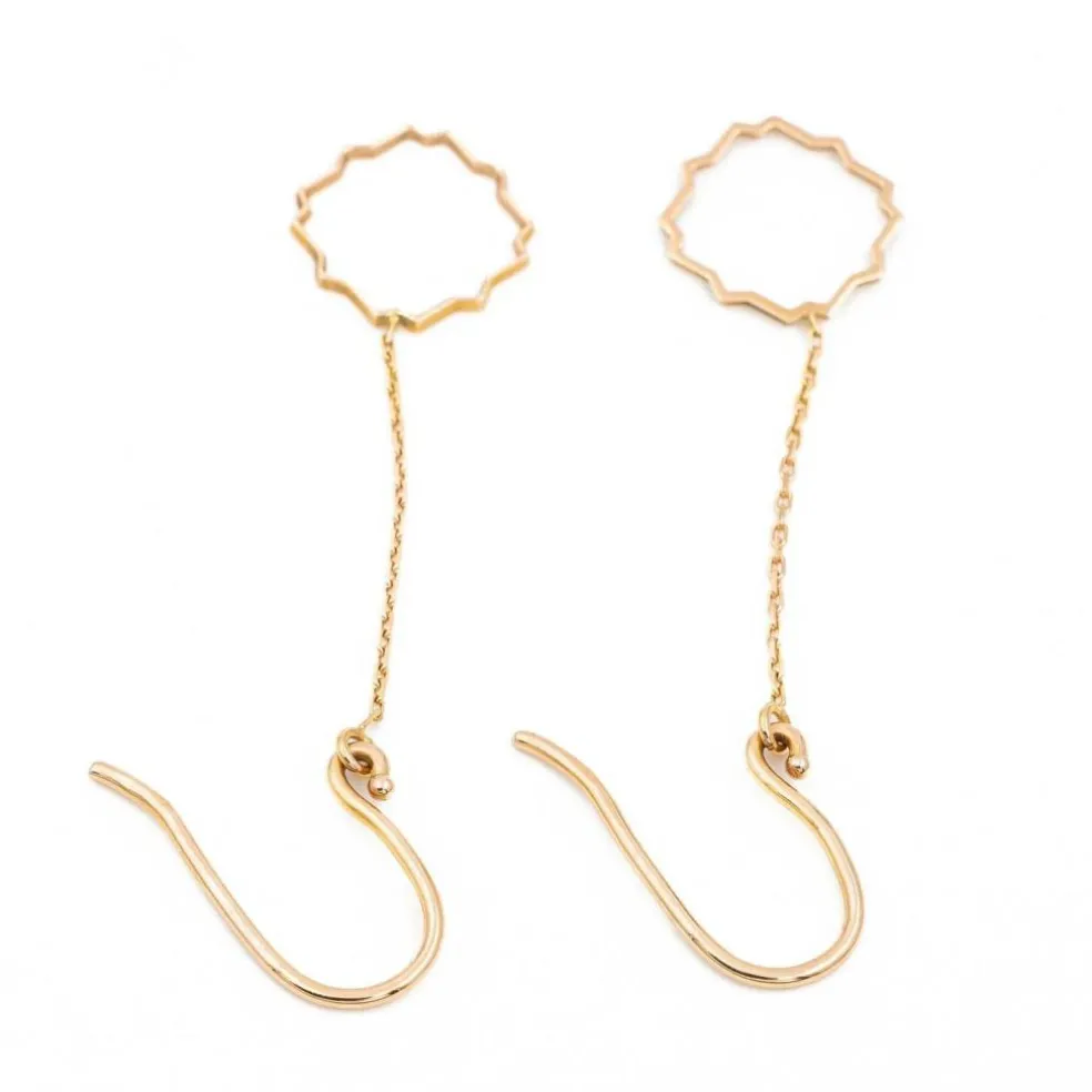 Boucles d'oreilles Transparence Or rose