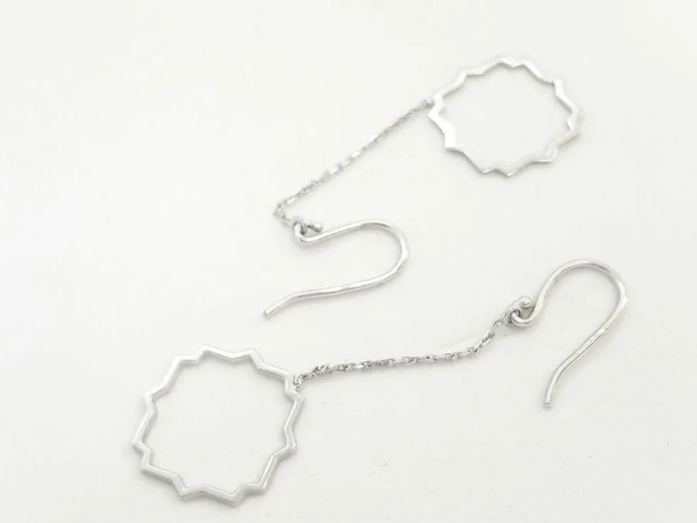 Boucles d'oreilles Transparence Or blanc