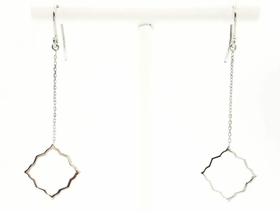 Boucles d'oreilles Transparence Or blanc