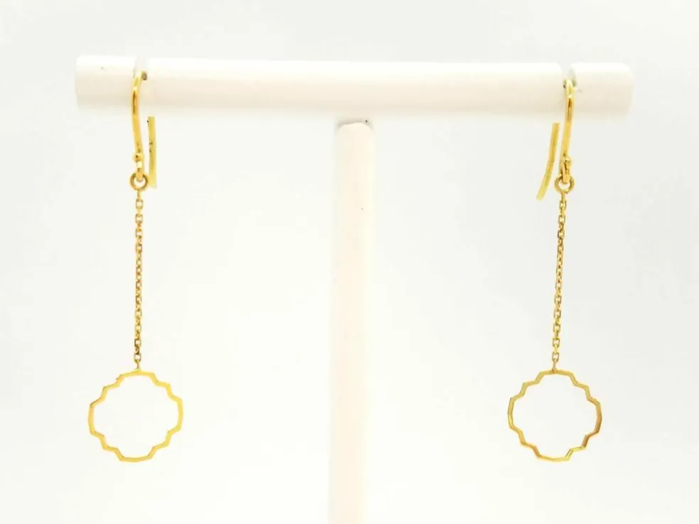 Boucles d'oreilles Transparence Or jaune