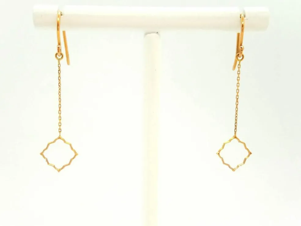 Boucles d'oreilles Transparence Or rose