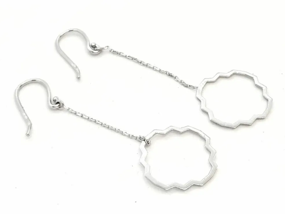 Boucles d'oreilles Transparence Or blanc