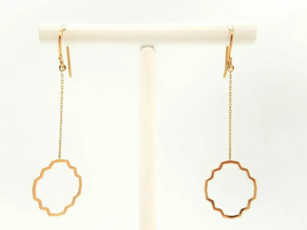 Boucles d'oreilles Transparence Or rose