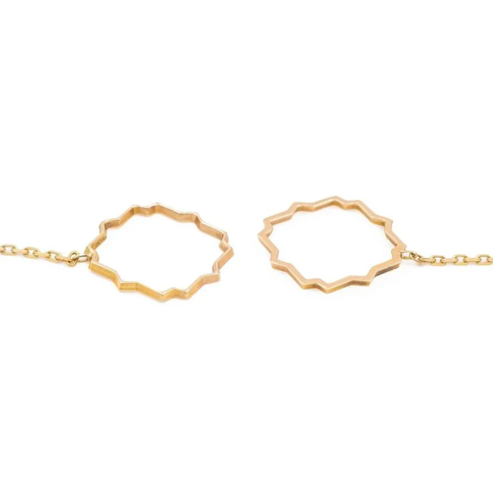 Boucles d'oreilles Transparence Or rose