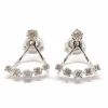 Boucles d'oreilles triangle diamants or blanc