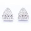 Boucles d'oreilles triangle en or avec diamants