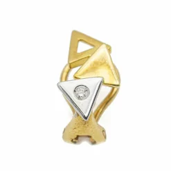 Boucles d'oreilles Triangle 2 Ors Diamants