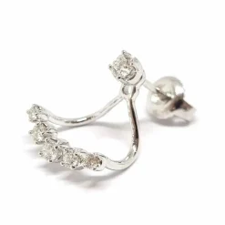 Boucles d'oreilles triangle diamants or blanc