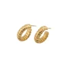 Boucles d'oreilles tube à gaz en or jaune