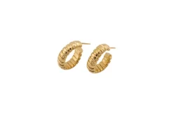Boucles d'oreilles tube à gaz en or jaune