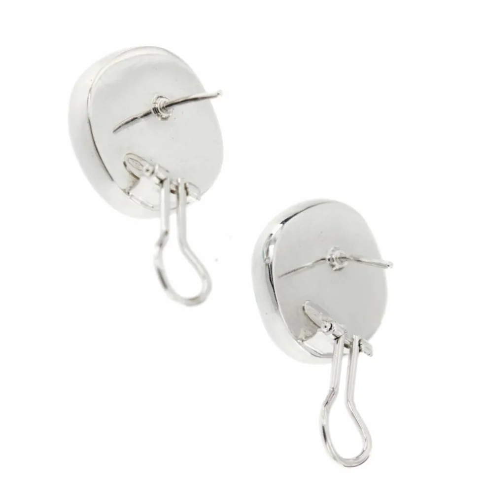 Boucles d'oreilles turquoises et diamants