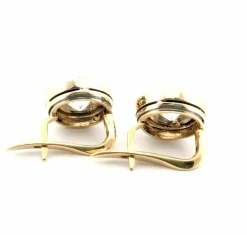 Boucles d'oreilles uniques en or jaune avec diamants et rubis importants