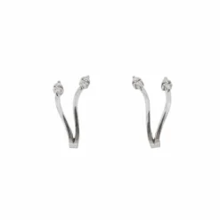 Boucles d'oreilles V diamants