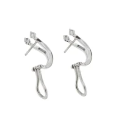 Boucles d'oreilles V diamants
