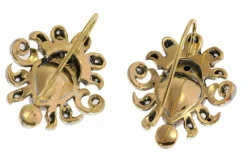 Boucles d'oreilles victoriennes diamants taille rose