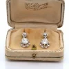 Boucles d'oreilles vintage diamants