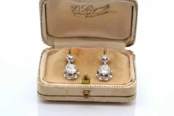 Boucles d'oreilles vintage diamants