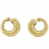 Boucles d'oreilles vintage, or jaune.